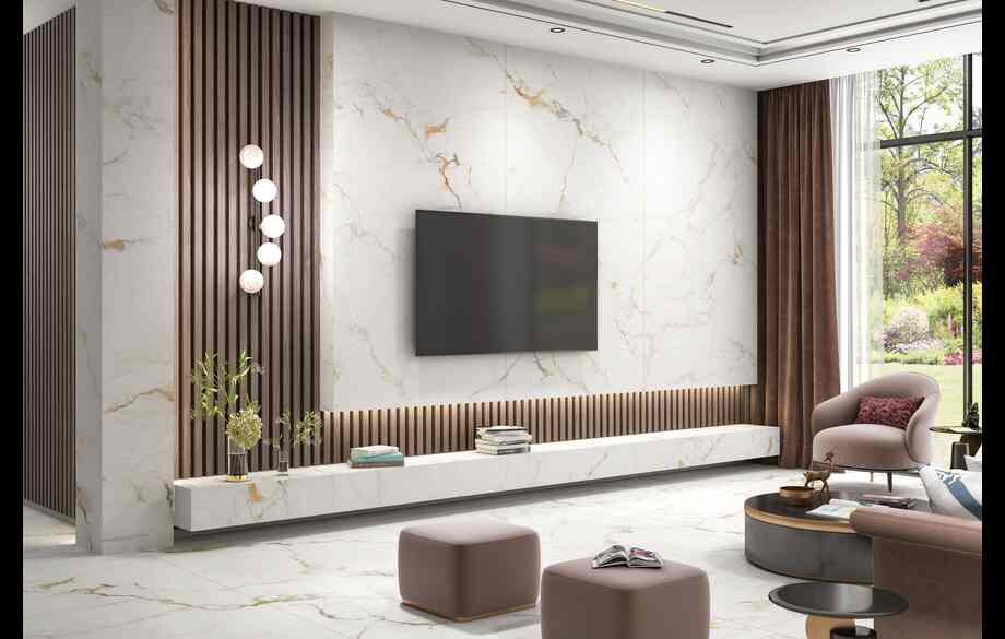 Wall Tiles Design for Living Room in India