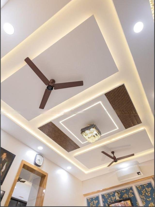 Modern Style 2 Fan Pop Design for Hall