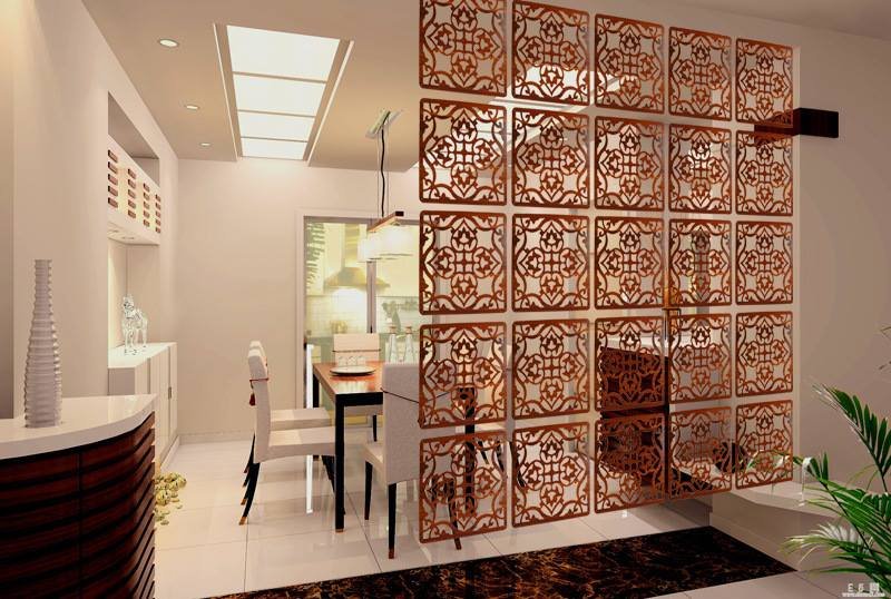 Modern Partition Design for Living Room and Dining Hall